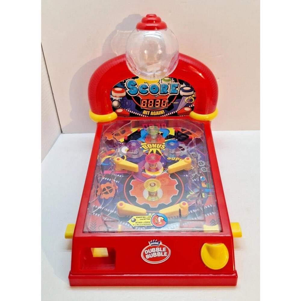 Vintage Dubble Bubble Arcade Pinball Machine and Bubble Gum Dispenser 2015 Works
